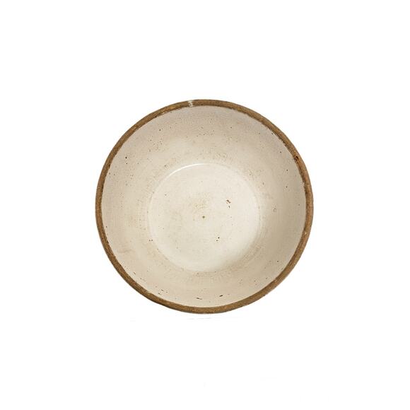 Vintage Ruckels Pottery Large Crock Bowl Sawtooth Stoneware 12" - Picture 6 of 12